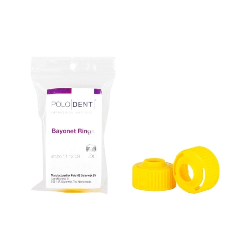 POLODENT SYSTEM 380 BAYONET RINGS GELB (2 Stück)