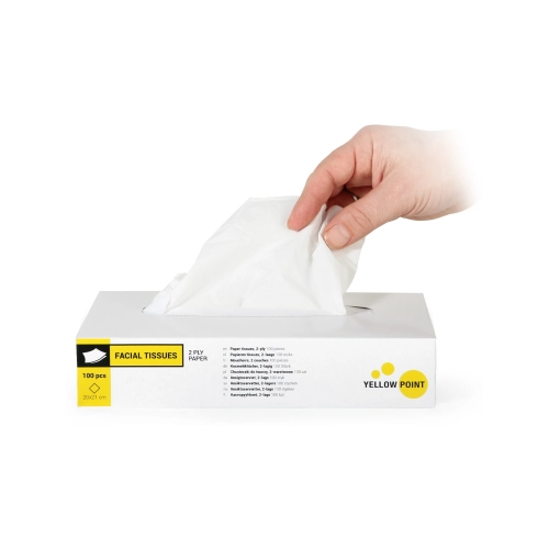 YELLOW POINT KOSMETIKTÜCHER 2-PLY 20X21cm (40x100st) - 0