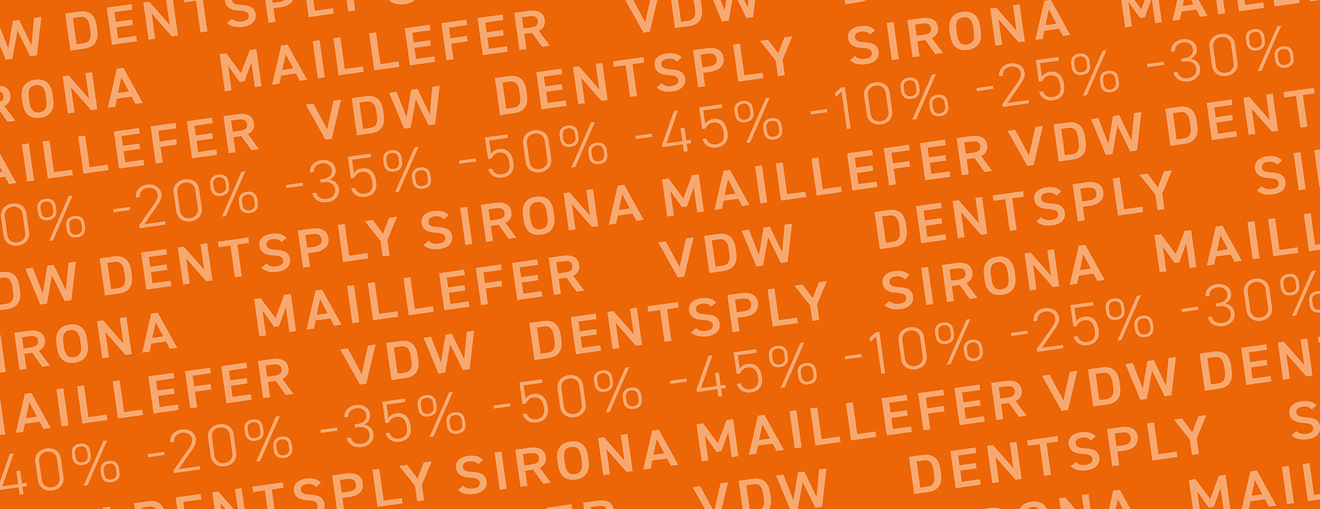 DENTSPLY SIRONA, MAILLEFER, VDW<br>ZUM NIEDRIGSTEN PREIS!