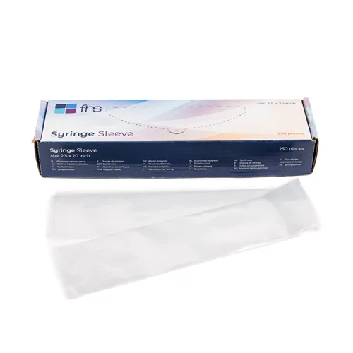 FHS DOCHEM KUNSTSTOFF SPRITZEN HÜLSE TRANSPARENT 6,4x50,8cm (250 Stück)