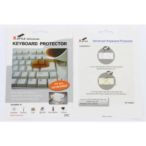 PROSLEEVE X-STYLE UNIVERSAL TASTATUR-SCHUTZHÜLLE (520x270mm/1 Strip Clip/1 Stück)