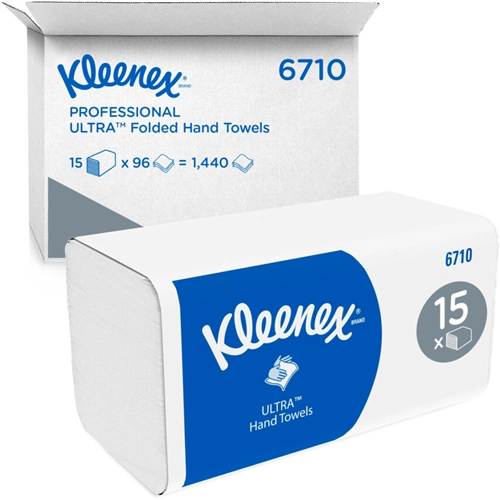KIMBERLY CLARK HANDTÜCHER 3-LAGIG ULTRA PAPIER HANDTÜCHER 31,8x21,5cm NR.6710 (1440st)