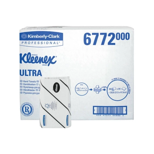 KIMBERLY CLARK HANDTÜCHER 2-LAGIG WEIß MEDIUM GROß 21,5x41,5cm NR.6772 (30x94st)