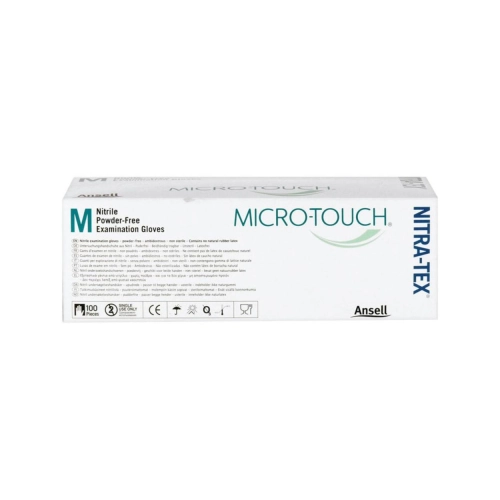 ANSELL MICRO-TOUCH NITRIL HANDSCHUHE NITRA-TEX PUDERFREI MEDIUM (100 Stück)