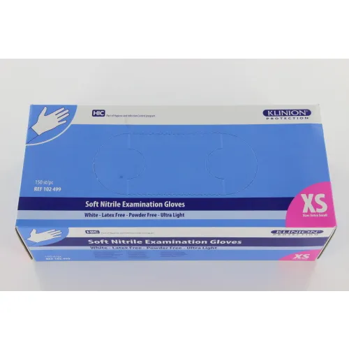 KLINION PROTECTION ULTRA COMFORT NITRILE HANDSCHUHE WEIß EXTRAKLEIN (150 Stück)
