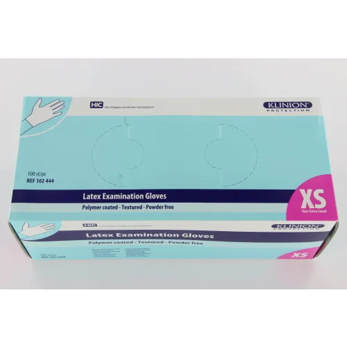 KLINION PROTECTION BESCHICHTETE LATEXHANDSCHUHE PUDERFREI WEISS EXTRAKLEIN (100 Stück)