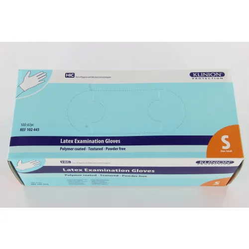 KLINION PROTECTION BESCHICHTETE LATEXHANDSCHUHE PUDERFREI WEISS KLEIN (100 Stk.)