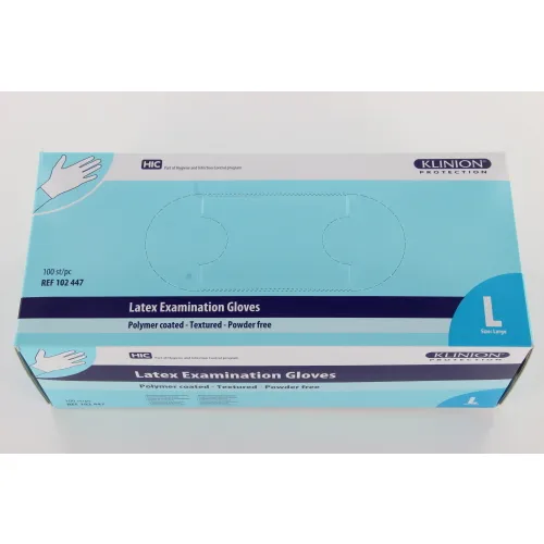 KLINION PROTECTION BESCHICHTETE LATEXHANDSCHUHE PUDERFREI WEIß GROSS (100 Stück)
