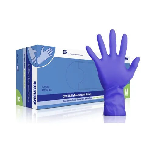 KLINION LANGARM-SCHUTZHANDSCHUHE AUS NITRIL LILA MITTEL (150 Stück)