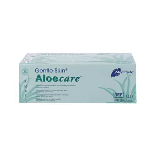 ALOECARE LATEX HANDSCHUHE PUDERFREI KLEIN GRÜN (100 Stück)