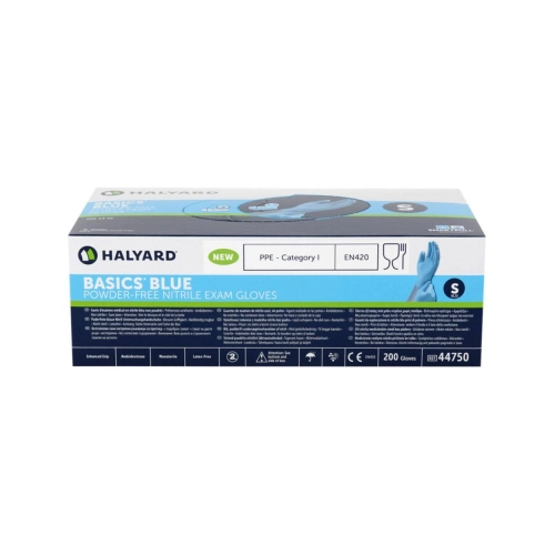 HALYARD NITRILE BASIC HANDSCHUHE BLAU S (200 Stück) REF 44750