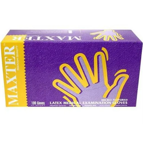 MAXTER HANDSCHUHE LATEX PUDERFREI MITTEL (100 Stück)