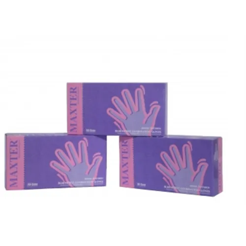 MAXTER HANDSCHUHE NITRIL PUDERFREI BLAU KLEIN (100 Stück)