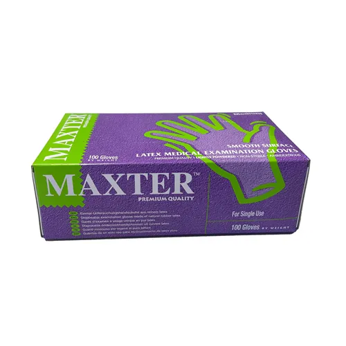 MAXTER HANDSCHUHE LATEX GEPUDERT SMALL / KLEIN (100st)