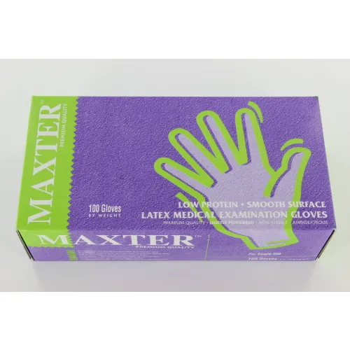 MAXTER HANDSCHUHE LATEXPULVER EXTRAKLEIN (100Stk)