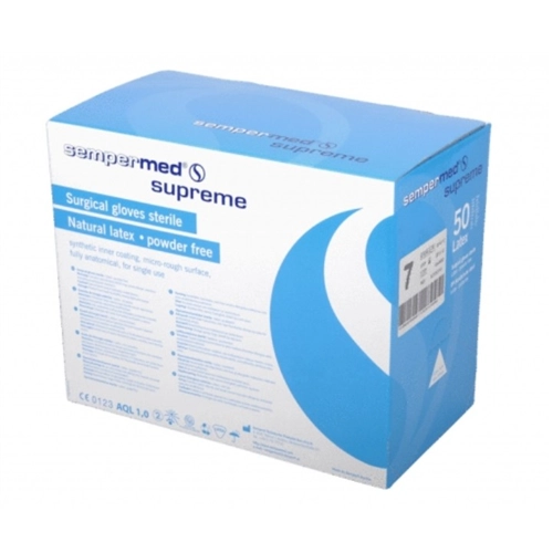 SEMPERMED SUPREME HANDSCHUHE LATEX PUDERFREI STERIL GRÖSSE 8.0 WEISS (50 PAAR)