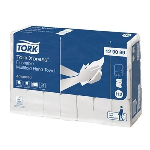 TORK PREMIUM HANDTÜCHER SPÜLBAR MULTIFOLD XPRESS 2-LAGIG 24x21,2cm NR.129089(21x200Stk)