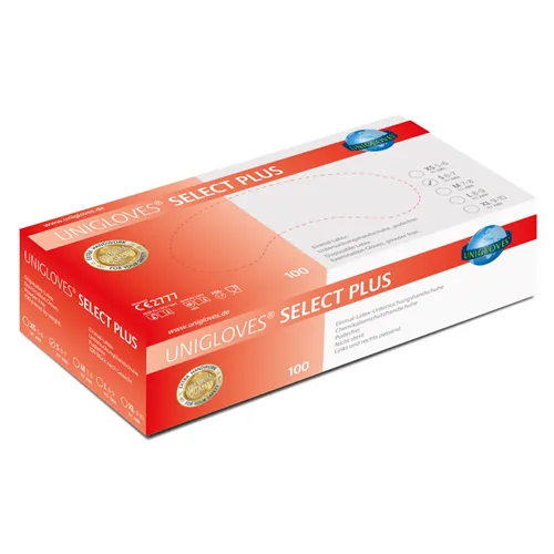 FHS LATEX HANDSCHUHE SELECT PLUS PUDERFREI KLEIN WEIß (100 Stück)