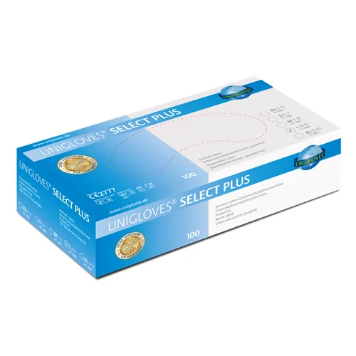 FHS LATEX HANDSCHUHE SELECT PLUS PUDERFREI GROß WEIß (100 Stück)