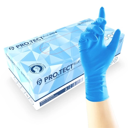 FHS NITRIL HANDSCHUHE PUDERFREI FORMAT BLUE 300 XL / X-LARGE (50 Stück)