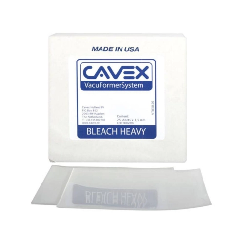 CAVEX VACUFORMER BLEICHSCHIENEN TRANSPARENT 1,5x127x127mm (25 Stück)