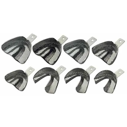 GC COE ABDRUCKLÖFFEL-SET NICKEL PERFORIERT UNBEZAHNT (8 Stück)