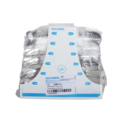 ASA ABDRUCKLÖFFEL PERFORIERT BEZAHNT ALUMINIUM  OBEN / UNTEN SET NR. 2800-12 (12 Stück)