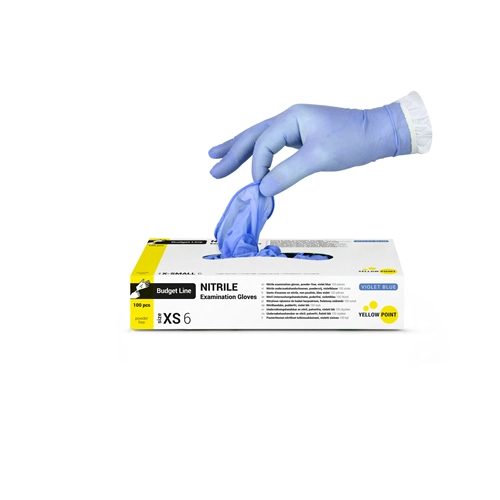 YELLOW POINT BUDGET LINE HANDSCHUHE NITRILE PUDERFREI BLAUW XS (100 Stück)