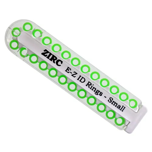 ZIRC EZ-ID RING KLEIN NEON GRÜN (2 Stück)