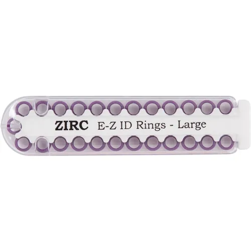 ZIRC E-Z ID MARKIERUNGSRINGE GROSS PFLAUME/LILA (25st)