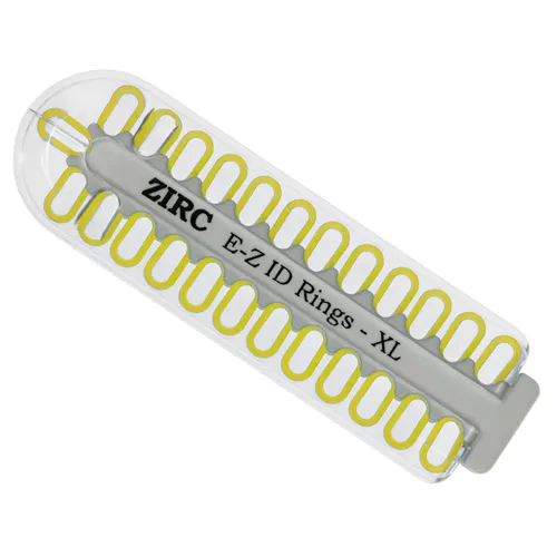 ZIRC E-Z ID KODIERUNGSRINGE XLARGE NEON GELB (25 Stück)