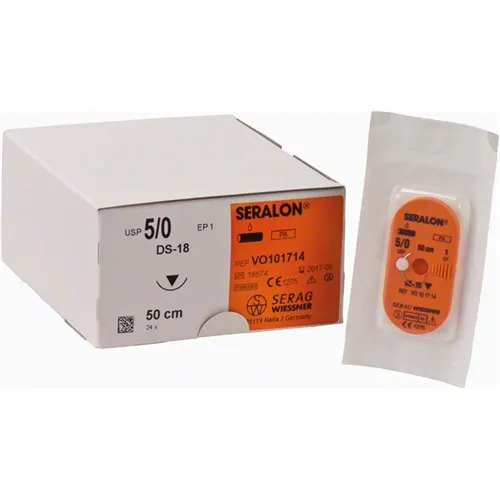 SERAG WIESSNER SERALON BLAU 5-0 DS18 75cm (24St)