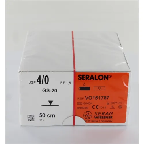 SERAG WIESSNER SERALON NADEL-FADEN BLAU 4-0 GS20 50cm (24st)