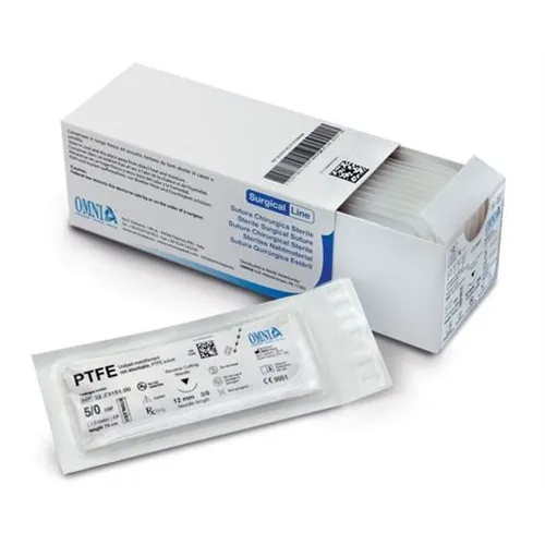 OMNIA PTFE NAHTMATERIAL 5-0 DIAMANT 18mm 3/8 RINGNADEL 75cm (12Stk)