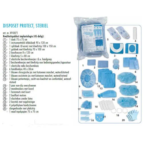 HYGITECH DISPOSET PROTECT 45-TEILIG STERIL (5Stk)