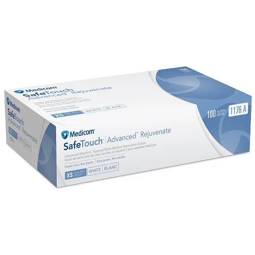 MEDICOM SAFETOUCH REJUVENATE HANDSCHUHE PUDERFREI NITRIL MEDIUM WEIß (100 Stück)