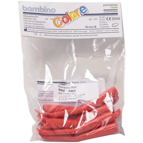 PERIDENTA BAMBINO ASPIRATORS 16mm ROT (10st)