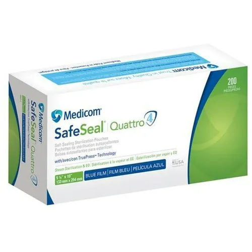 MEDICOM SAFE-SEAL QUATTRO STERILISATIONSBEUTEL 133 x 254 mm (200 Stück) Ref. 88025