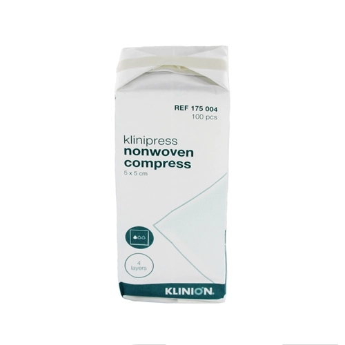 KLINION KLINIPRESS 5 x 5 cm 4-LAGEN-Vlieskompressen (100 Stück)