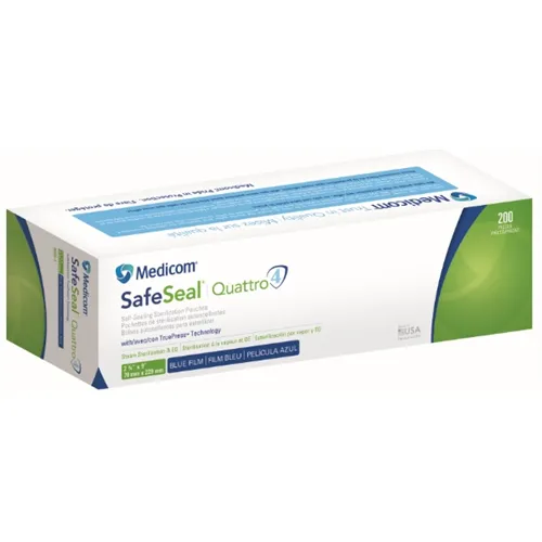 MEDICOM SAFE-SEAL QUATTRO STERILISATIONSBEUTEL 70 x 229 mm (200 Stück) Ref. 88000