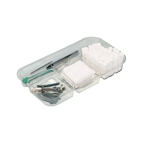 ZIRC TUB SLIDE TRAY, MIT EINTEILUNG (25,0 X 13,8 X 2,6 CM) TRANSPARENT