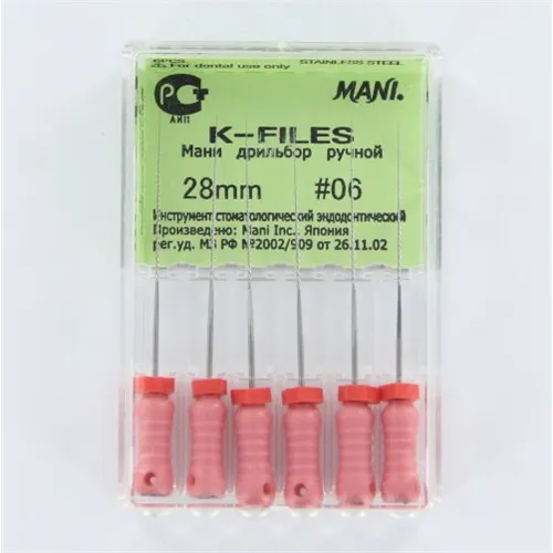 MANI K-FEILE NR.06 ROSA 28mm (6 Stück)