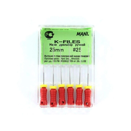 MANI K-FEILE NR.25 ROT 25mm (6 Stück)