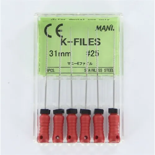 MANI K-FEILE NR.25 ROT 31mm (6 Stück)