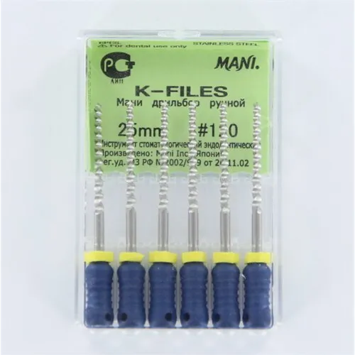 MANI K-FEILE NR. 120 BLAU 25mm (6 Stück)