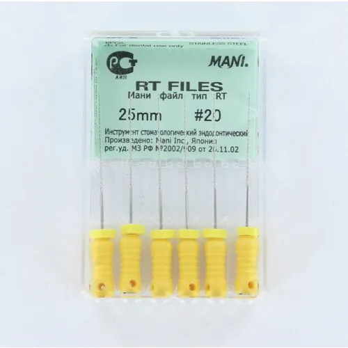 MANI RT-FEILE 25mm NR.20 GELB (6st)