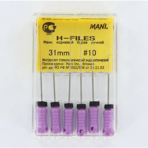 MANI H-FEILE HEDSTRÖMFEILE NR.10 VIOLETT 31mm (6 Stück)