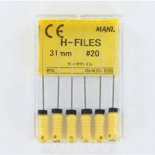 MANI H-FEILE HEDSTRÖMFEILE NR.20 GELB 31mm (6 Stück)