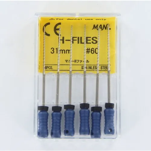 MANI H-FEILE HEDSTRÖMFEILE NR.60 BLAU 31mm (6 Stück)