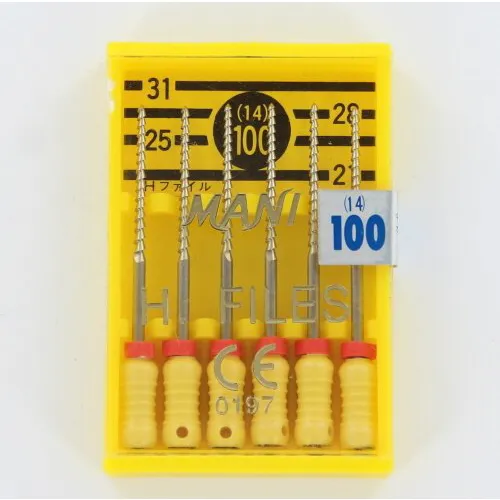 MANI H-FEILE HEDSTRÖMFEILE NR.100 GELB 28mm (6 Stück)